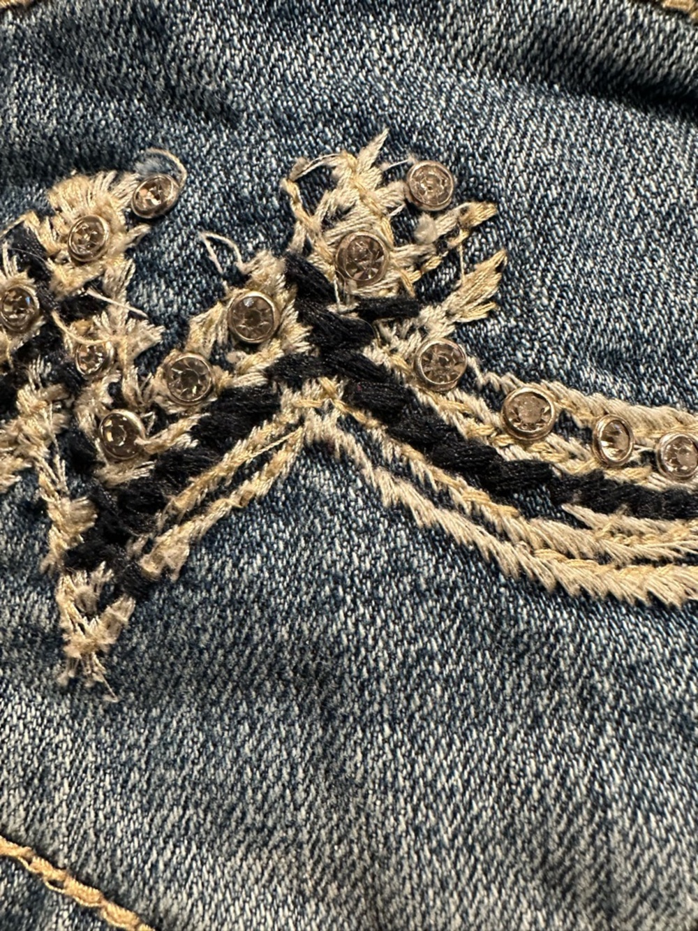 Miss Me Lightly Distressed Skinny Blue Jeans Size 29 - Picture 8 of 9